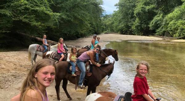Visit A Creekside Beach By Horseback At Brushy Creek Ranch In Mississippi     