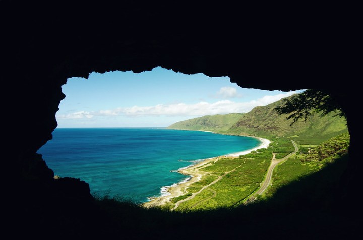 view of the beach on Leeward Coast in Hawaii