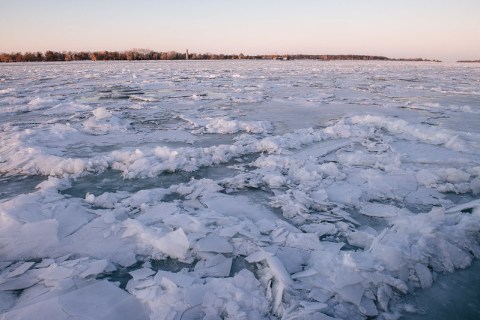 These 9 Photos Of A Frozen Detroit River Will Take Your Breath Away