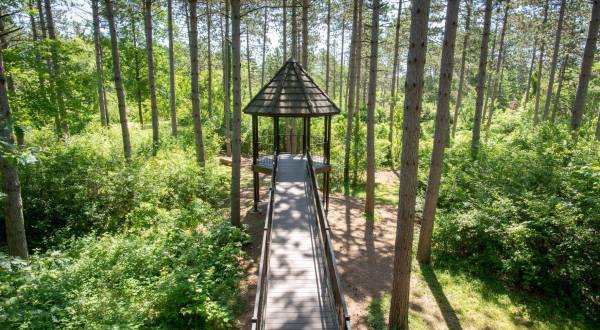 With A Magnificent Treehouse And Peaceful Gardens, An Idyllic Adventure Awaits At Monk Botanical Gardens In Wisconsin  