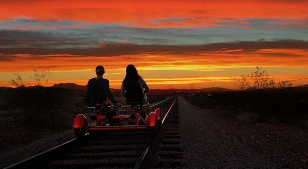 Ride The Rails Into The Sunset On This Fireside Twilight Tour From Rail Explorers In Nevada