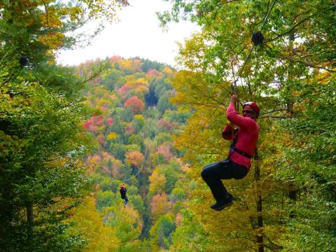 Take A Zip Line Canopy Tour On One Of North America's Longest Zip Lines At Berkshire East In Massachusetts