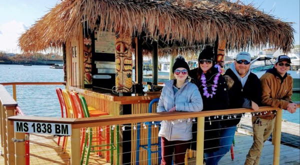 Turn Massachusetts’ Salem Harbor Into Your Own Oasis By Renting A Motorized Tiki Bar