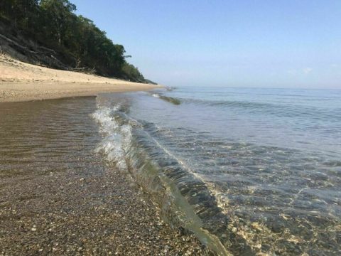 Follow A Sandy Path To The Waterfront When You Visit Central Avenue Beach In Indiana