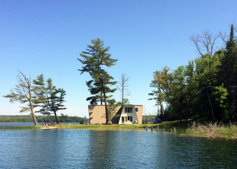 Spend The Night On A Private Island With Views Of Water On Three Sides At This Minnesota Cabin