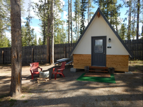 Escape To The Mountains At This A-Frame Cabin Campground In Stanley, Idaho