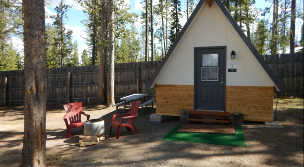 Escape To The Mountains At This A-Frame Cabin Campground In Stanley, Idaho
