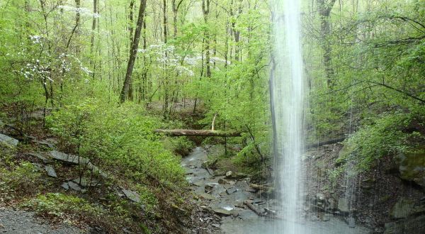 Hike Three Miles To Stand Behind Sixty Foot Falls In Arkansas