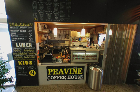 Enjoy A Good Book And A Steaming Cup Of Joe At Peavine Coffee House, A Library Coffee Shop In Arizona