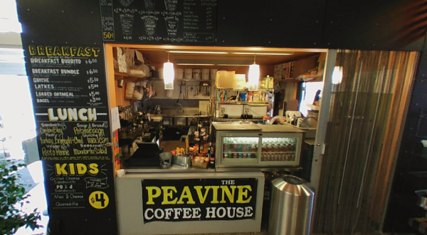 Enjoy A Good Book And A Steaming Cup Of Joe At Peavine Coffee House, A Library Coffee Shop In Arizona