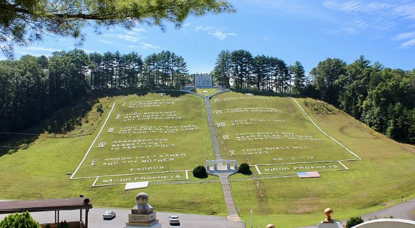 Take A Walk Through The Largest Ten Commandments In The County At Fields Of The Wood In North Carolina