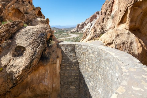 You'll Find An Old Dam Hiding In The Sandstone Slot Canyons On This Short Hiking Trail In Nevada