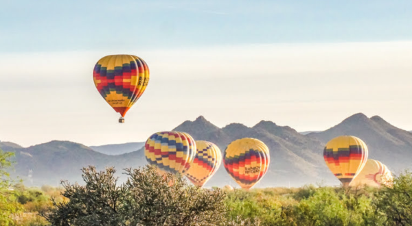 Drift Over The Sonoran Desert In A Hot Air Balloon With Rainbow Ryders In Arizona