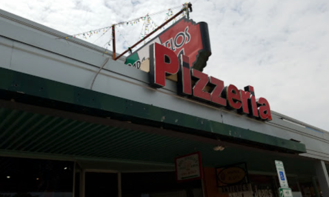The Plates Are Piled High With Pizza At The Delicious Papa Angelo's Pizza In Oklahoma
