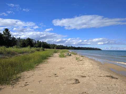 The Hidden Negwegon State Park Beach Features Some Of The Most Vibrant Waters In Michigan