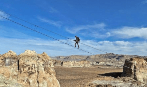 This Ladder In The Sky Is 400 Feet Above The Utah Desert, And You Only Have To Be Ten Years Old To Climb It