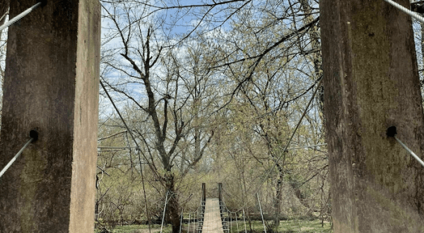 Walk Across A Pretty Swinging Bridge On This Loop Trail In New Jersey