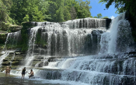 Hike Less Than A Mile To This Spectacular Waterfall Swimming Hole In Tennessee