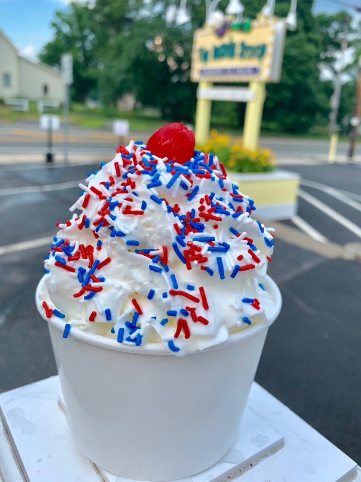 a 4th of July treat at The Inside Scoop in Rhode Island