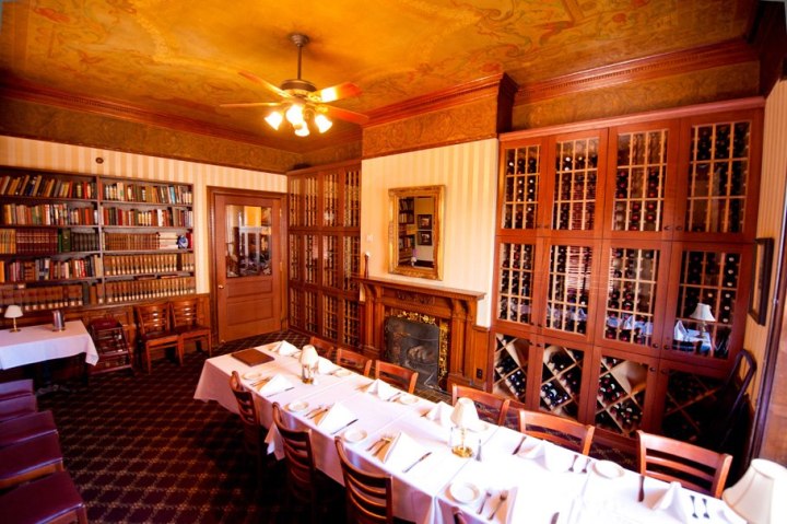 the dining room at The Library Restaurant in New Hampshire