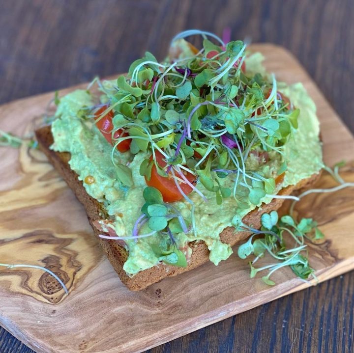 avocado toast from Sejuiced in Southern California