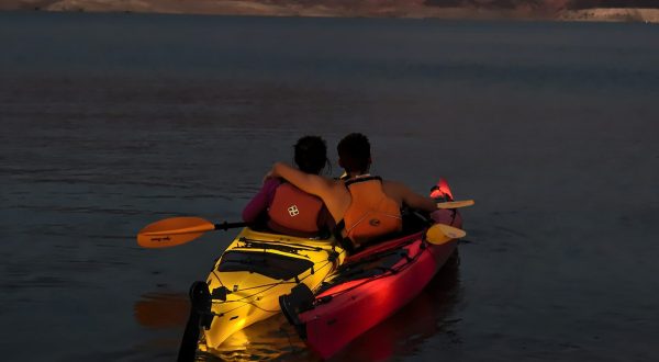 Watch The Sunset While Paddling Around The Lake On This Evening Kayak Tour In Nevada