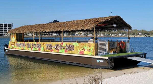 Turn Mississippi’s Gulf Coast Into Your Own Oasis By Hopping Aboard A Motorized Tiki Bar     