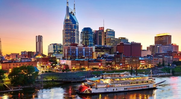 Enjoy The Best Views Of Downtown Nashville When You Take An Evening Cruise On The General Jackson Showboat