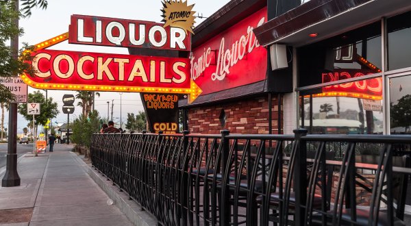 The Oldest Freestanding Bar In Vegas, Atomic Liquors In Nevada Is A Throwback To The Atomic Age