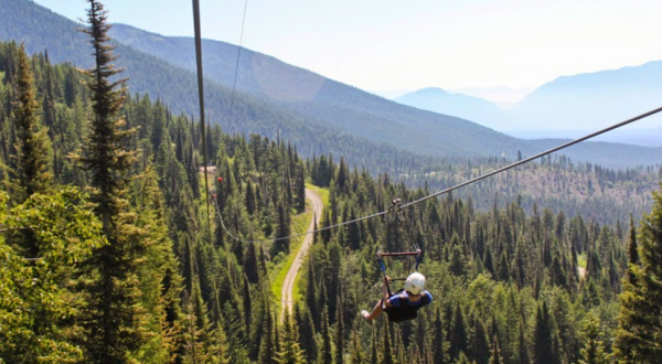 Take A Ride On The Longest Zipline In Montana At Whitefish Mountain Resort