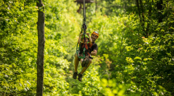 Take A Ride On One Of The Longest Ziplines In Tennessee At CLIMB Works
