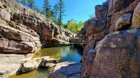 Hike Less Than One Mile To This Spectacular Waterfall Swimming Hole In Arizona