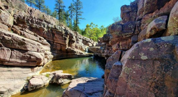 Hike Less Than One Mile To This Spectacular Waterfall Swimming Hole In Arizona