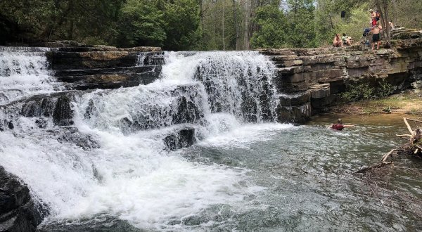 Hike Less Than A Quarter Mile To This Spectacular Waterfall Swimming Hole In Virginia