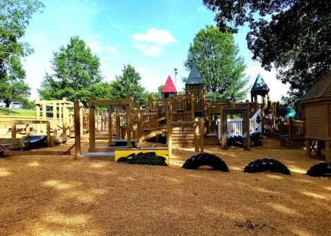 There's A Fairy Tale Playground, Swimming Pools, And A Scenic Pond At Alabama's Dublin Park