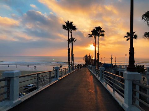 At Almost 2,000 Feet Long, Oceanside Pier In Southern California Is The Longest Wooden Pier On The West Coast