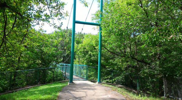 Walk Across A 75-Foot Suspension Bridge On Kankakee River Trail In Illinois