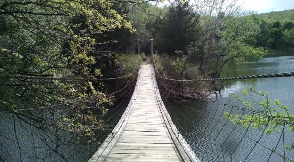 Explore A New Side Of Greenleaf State Park With the Ankle Express, A Special Trail with Suspension Bridge In Oklahoma