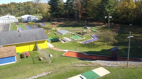 Play Glow-In-The Dark Miniature Golf And Other Yard Games At Kelly's Dairy Bar And Miniature Golf In Ohio