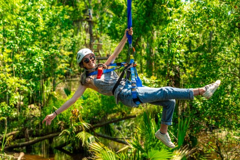 Zip Line over The Swamps At Louisiana's Newest Adventure Park, Zip NOLA