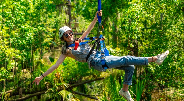 Zip Line over The Swamps At Louisiana’s Newest Adventure Park, Zip NOLA