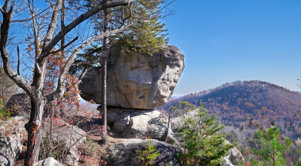 Walk Through Giant Boulders On Top Of A Mountain When You Hike The 2.2-Mile Big Rock Mountain Trail In South Carolina