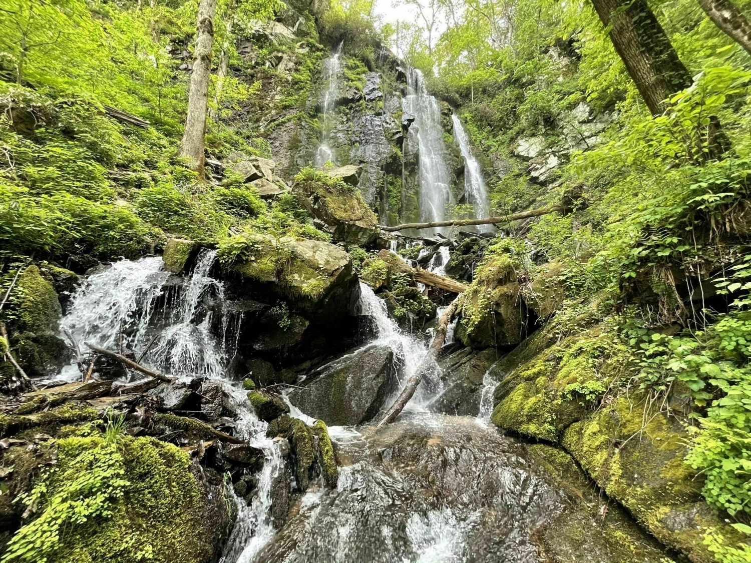 Marvel At A Double Waterfall On The Lee Falls Trail In South Carolina