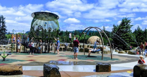 There’s A Nature Themed Playground And Splash Pad In Oregon Called Spring Garden Park