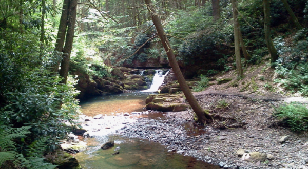 Hike Less Than A Mile To This Spectacular Waterfall With A Rock Beach In New Jersey