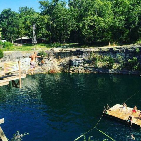 Go Cliff Diving At Indiana's Most Awesome Blue Swimming Hole, White Rock Park