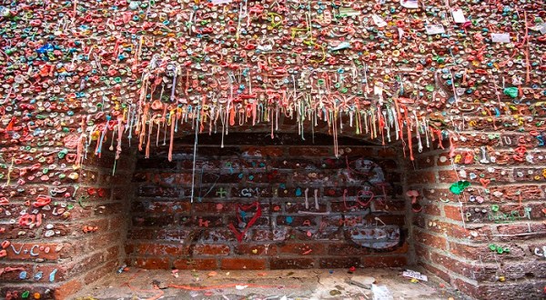 The Gum Wall In Washington Just Might Be The Strangest Tourist Trap Yet