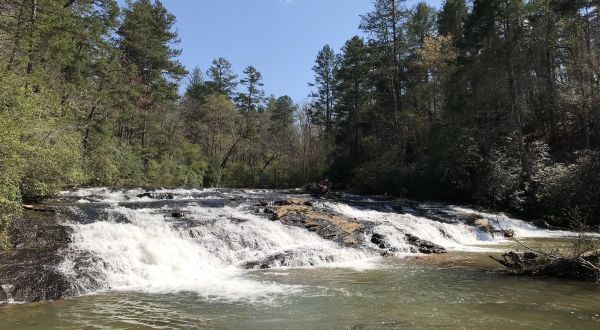 Hike To An Emerald Lagoon In South Carolina On The 0.9-Mile Lands Bridge Falls Trail