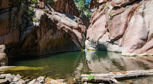 Hike Less Than One Mile To This Spectacular Waterfall Swimming Hole In Colorado