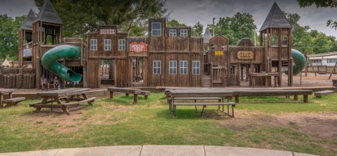 Keep The Kids Entertained For Hours At The HideOut, A Free Western-Themed Park In Oklahoma